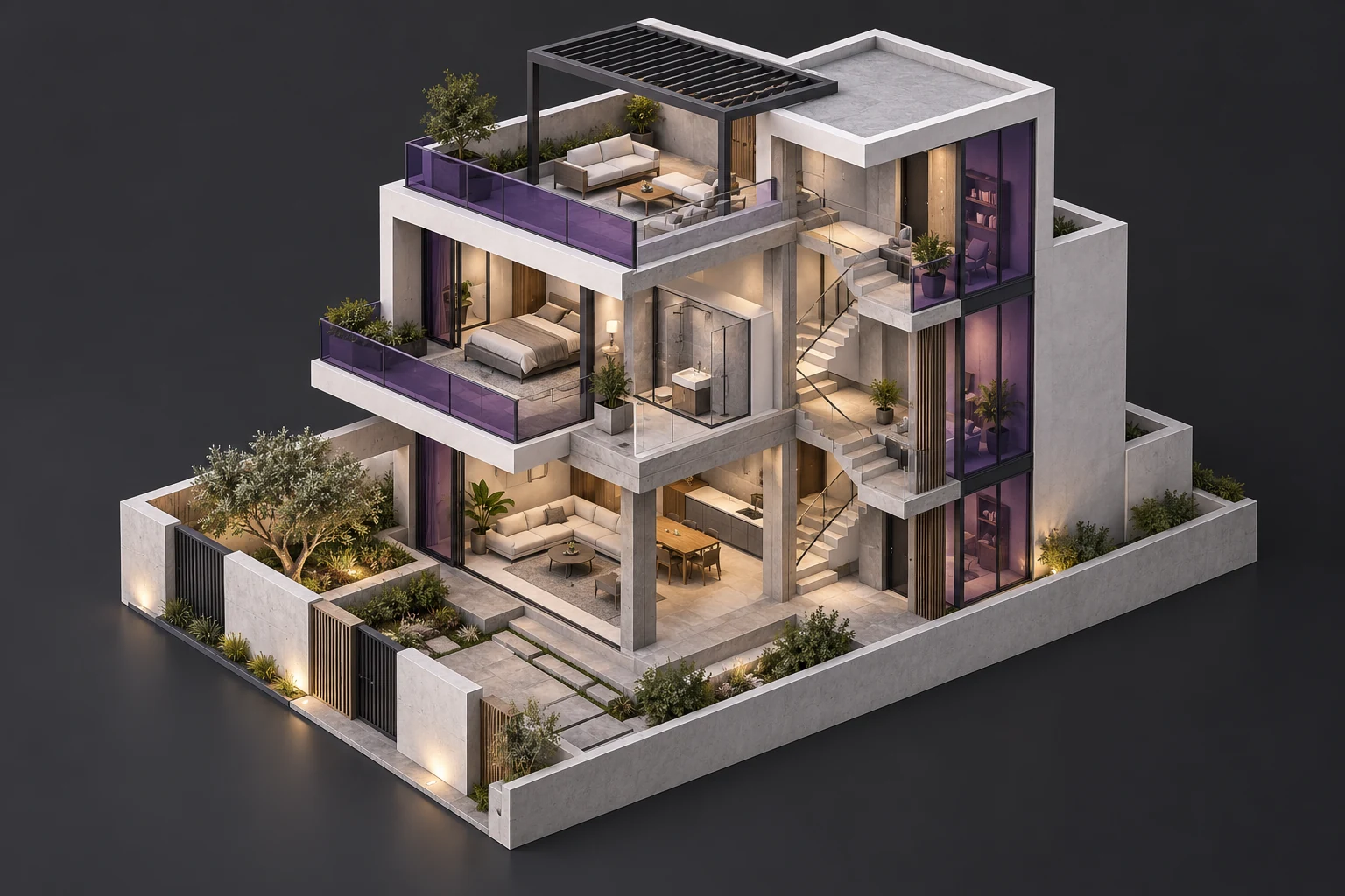 Illustrative residential architectural BIM model