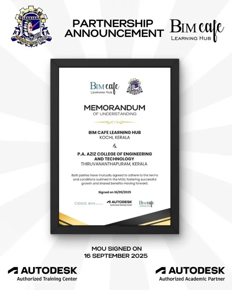 BIM Cafe Signs MoU with Vidya Academy of Science and Technology, Thrissur