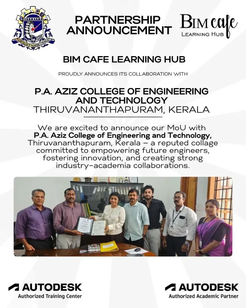 BIM Cafe Signs MoU with Vidya Academy of Science and Technology, Thrissur