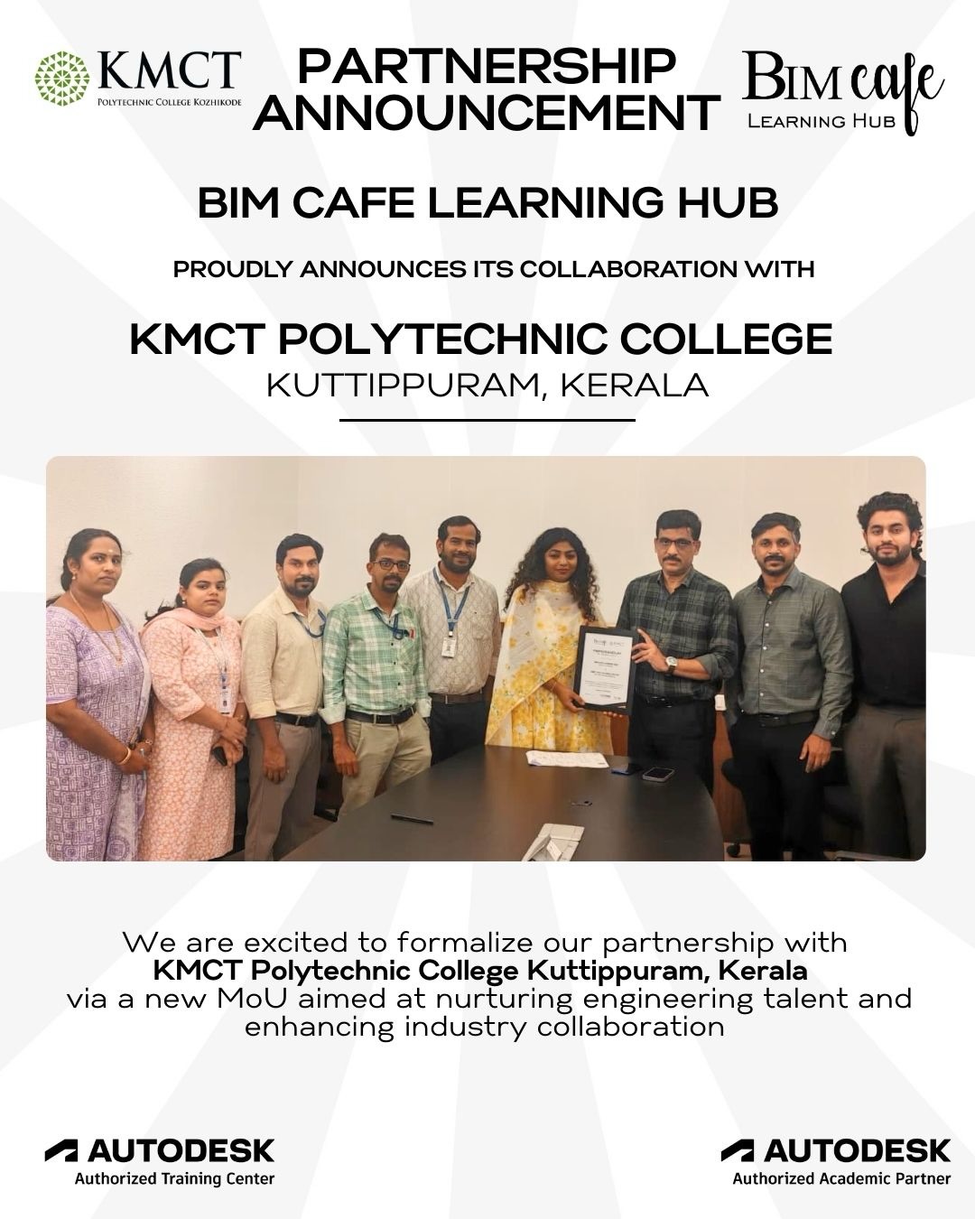 BIM Cafe MoU with Government Engineering College Barton Hill, Thiruvananthapuram
