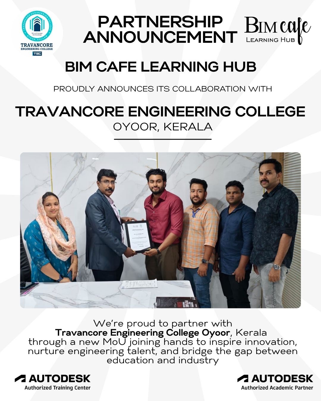 BIM Cafe & Travancore Engineering College Partner to Advance BIM Skills in Kerala