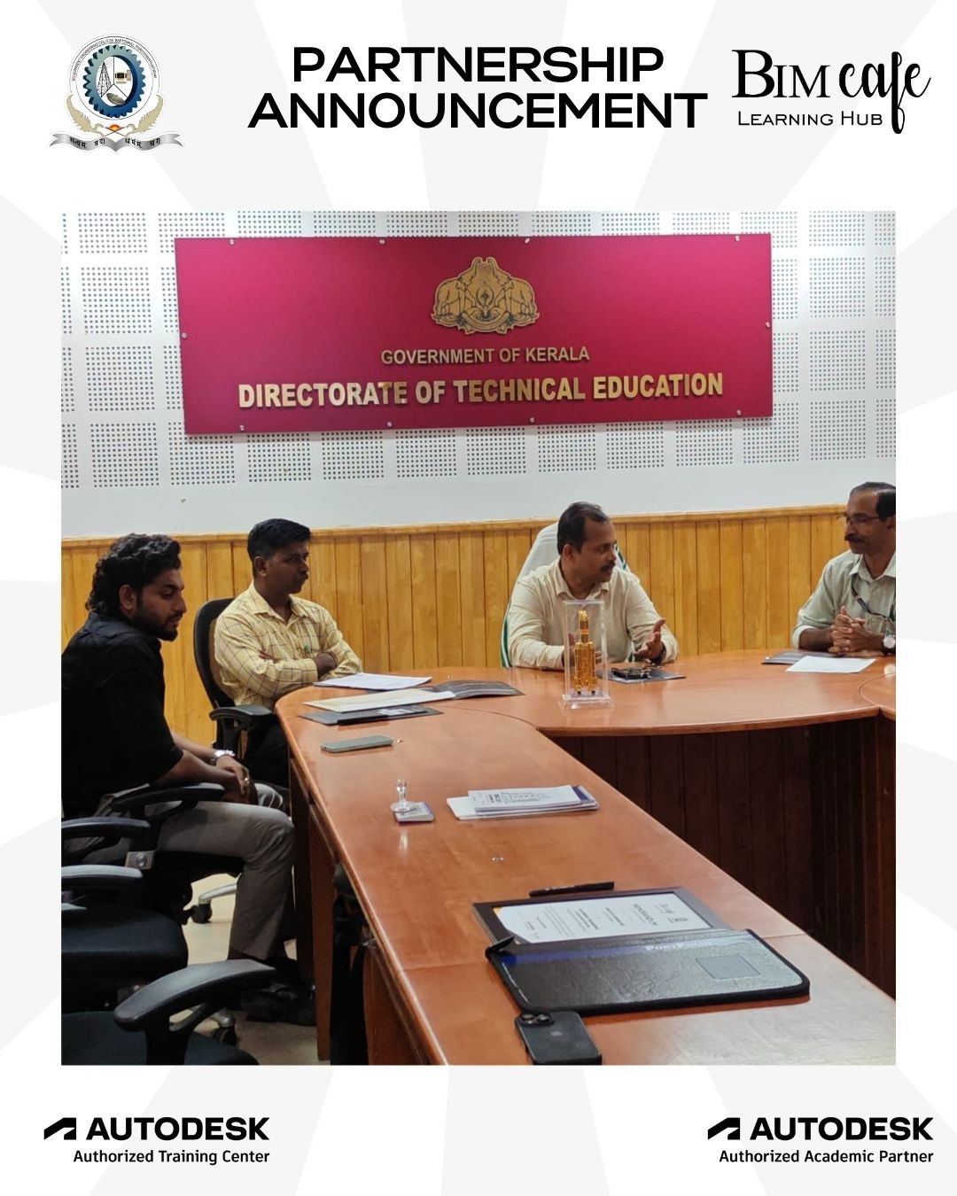 BIM Cafe MoU with Government Engineering College Barton Hill, Thiruvananthapuram