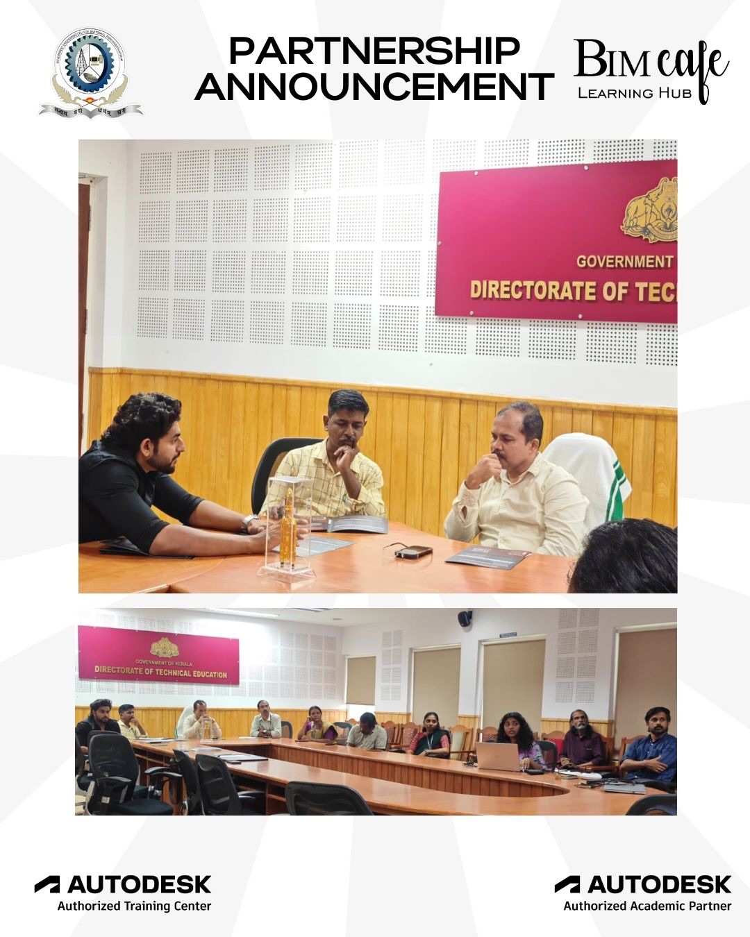 BIM Cafe MoU with Government Engineering College Barton Hill, Thiruvananthapuram