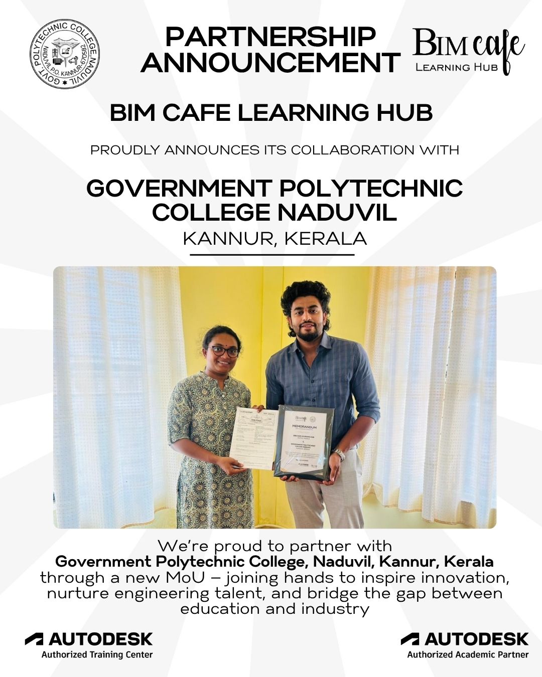 BIM Cafe MoU with Government Polytechnic College, Naduvil (Kannur)
