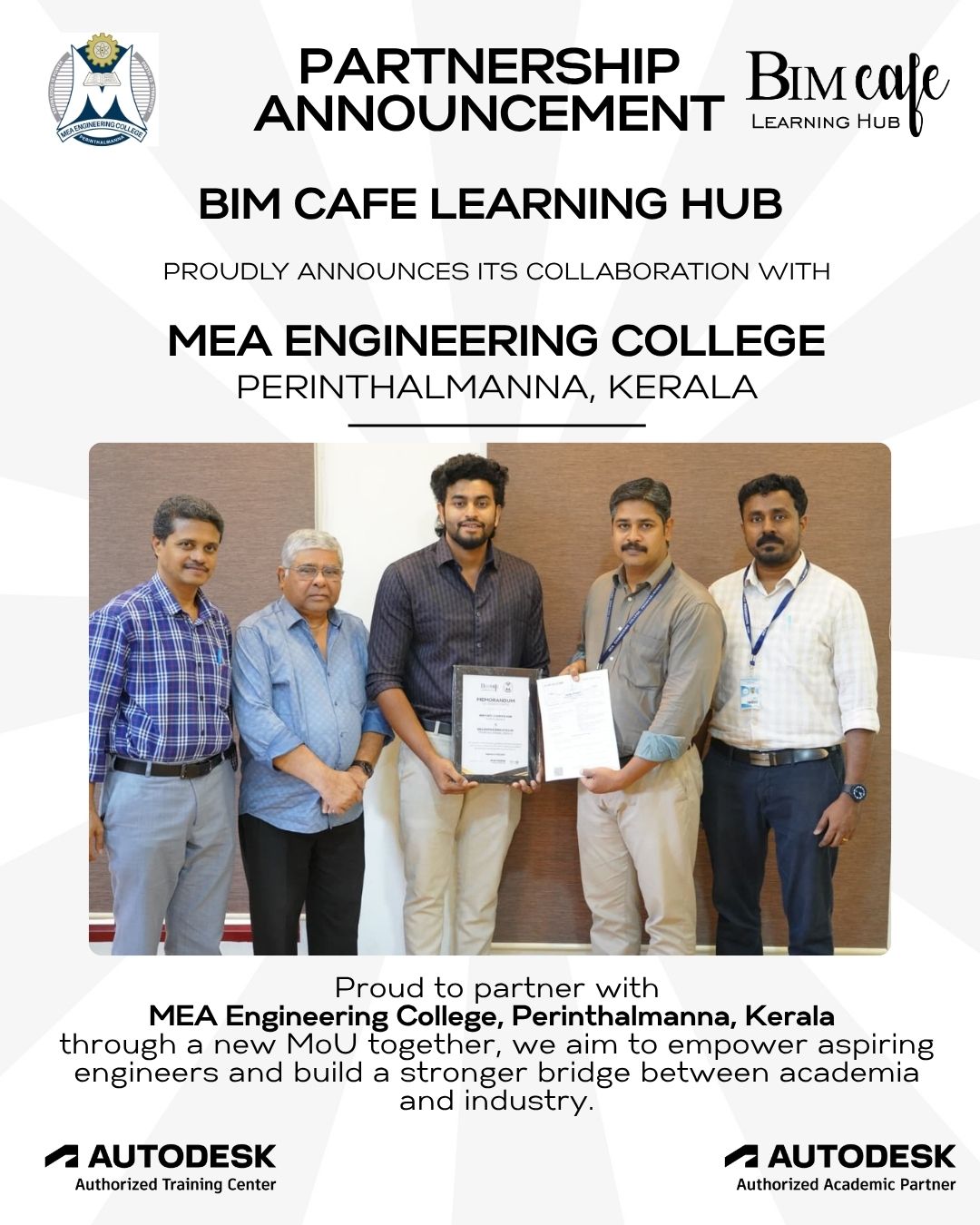 Partnership with MEA Engineering College, Perinthalmanna