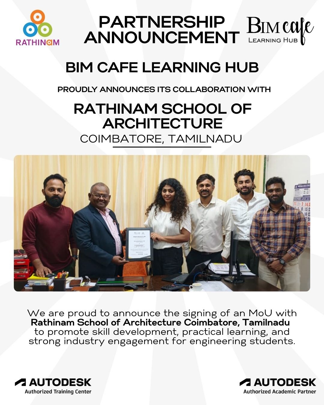Partnership with Rathinam School of Architecture, Coimbatore
