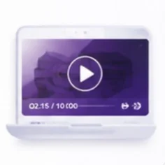 Laptop playing a video lesson
