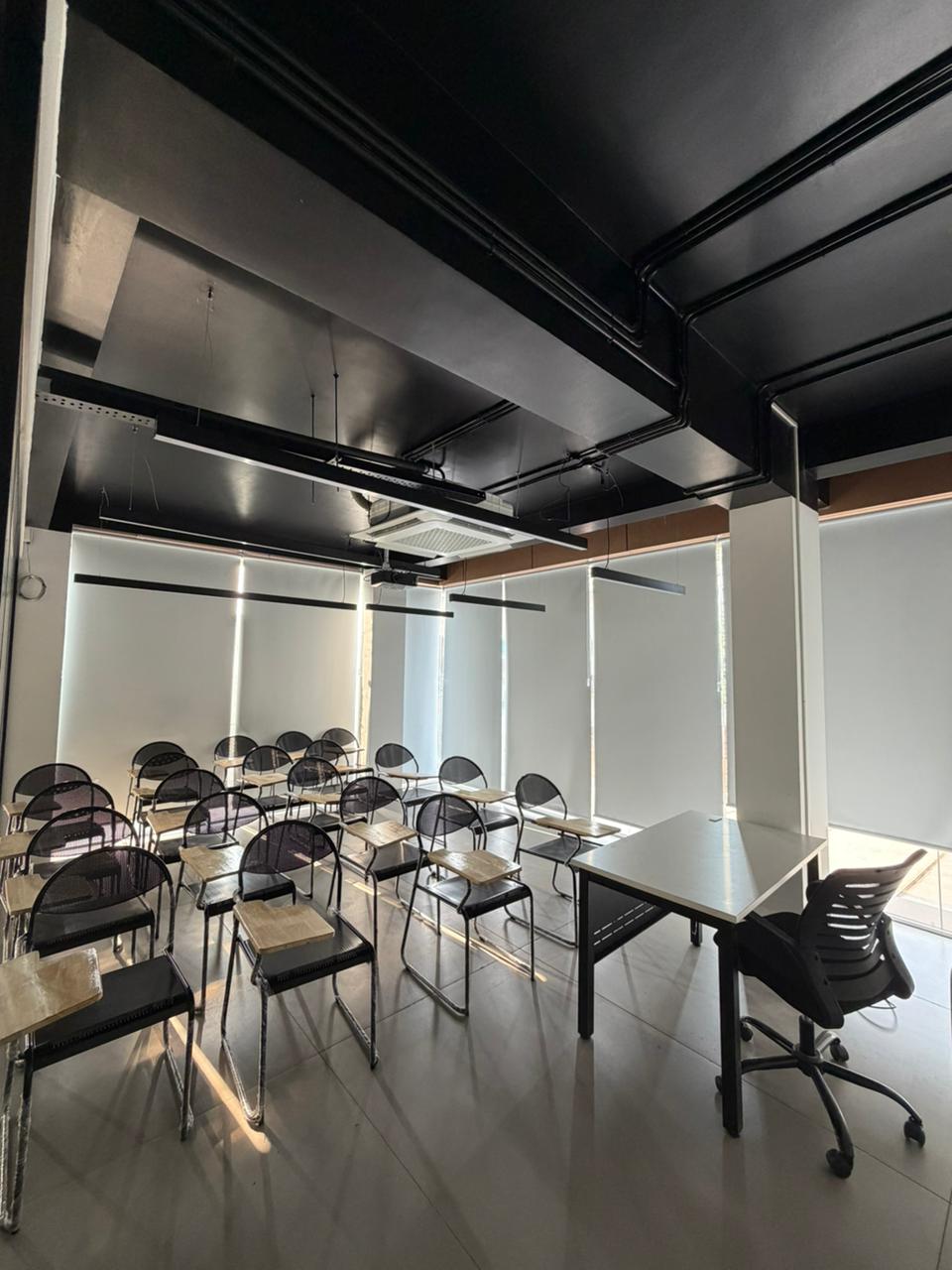 Side view of the Thrissur centre classroom