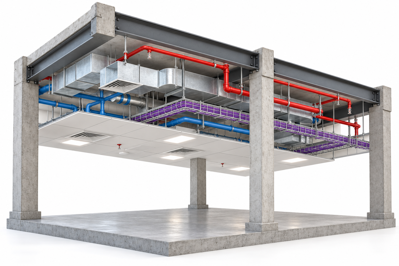 Illustrative building services coordination model
