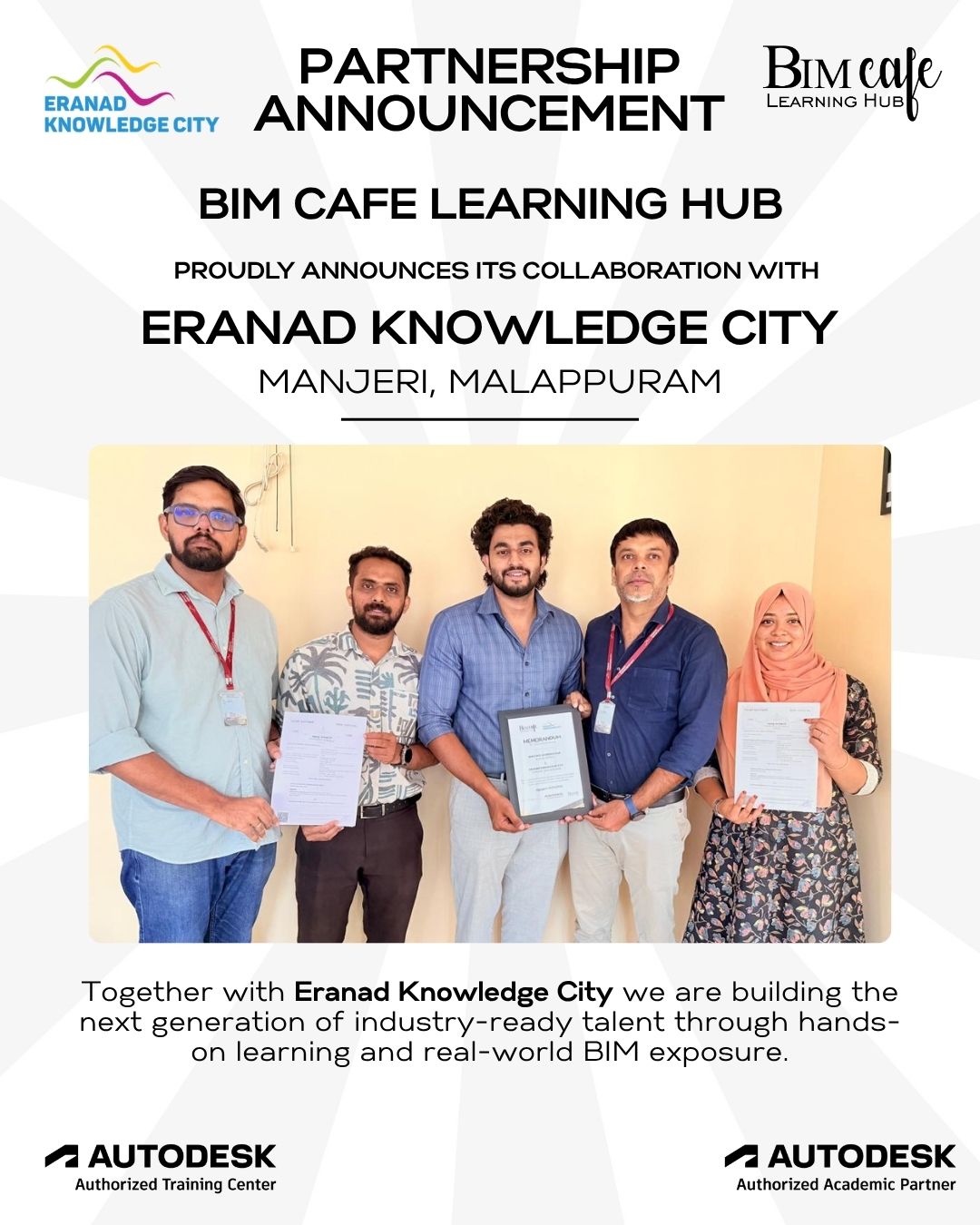 BIM Cafe Signs MoU with Eranad Knowledge City College of Engineering