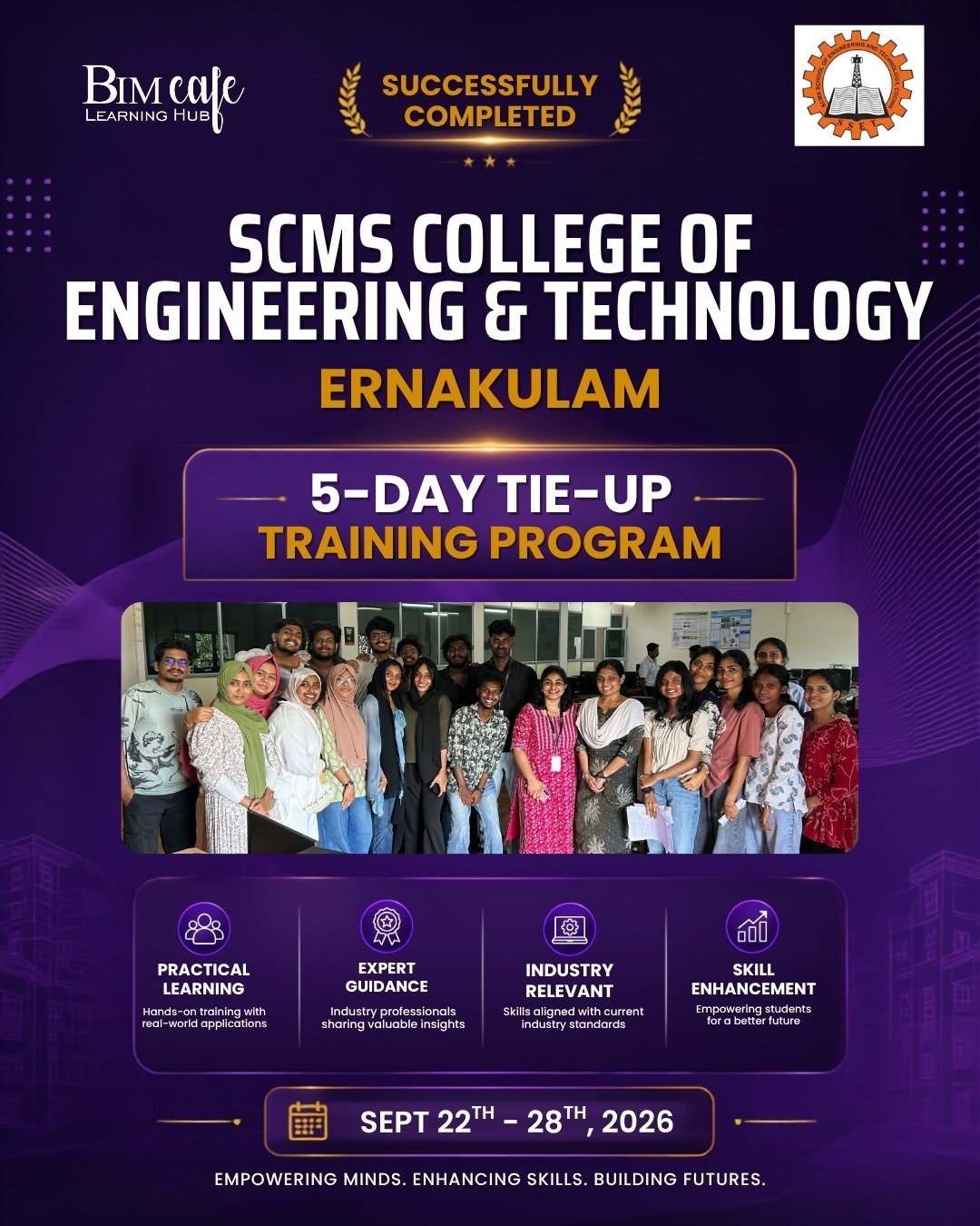 5-Day BIM Training at SCMS College of Engineering & Technology, Ernakulam