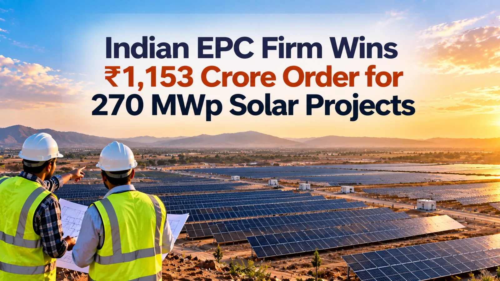 Indian EPC Firm Wins ₹1,153 Crore Order for 270 MWp Solar Projects