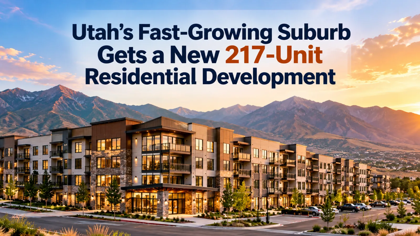 Utah's Fast-Growing Suburb Gets a New 217-Unit Residential Development