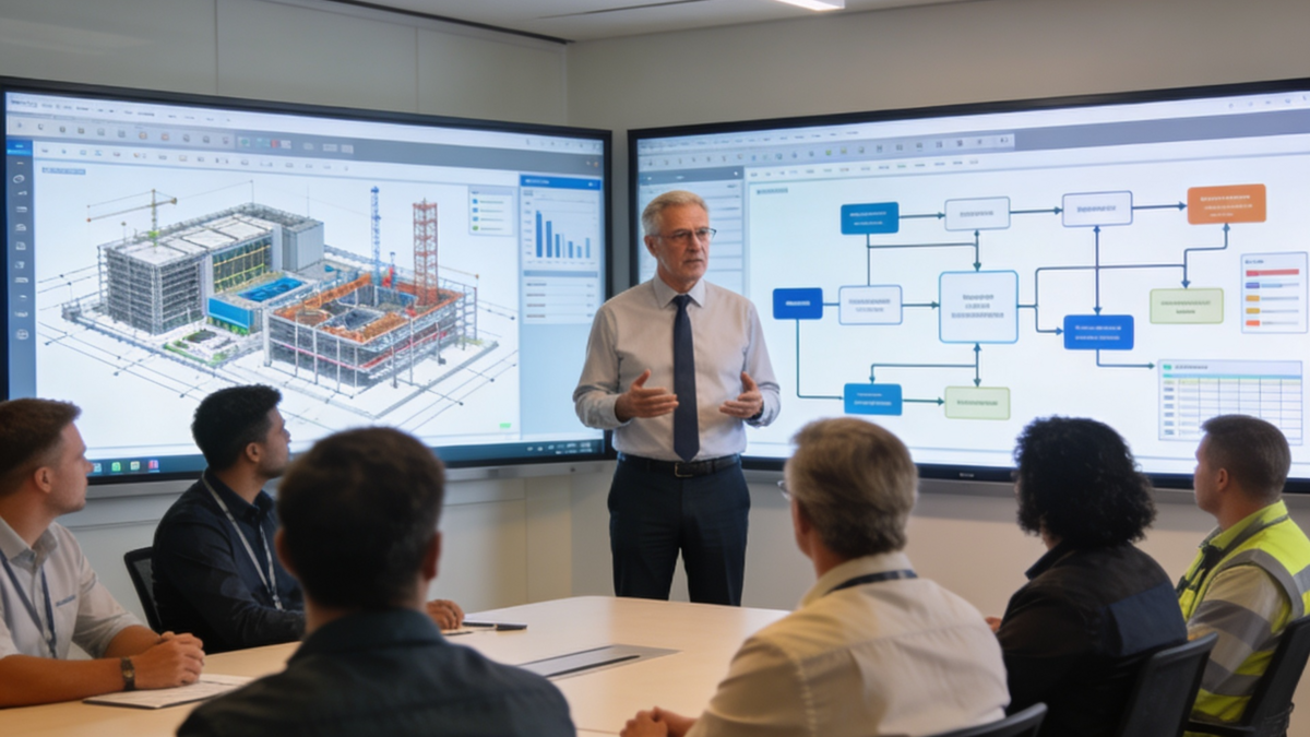 BIM manager leading workflow strategy, BIM execution planning and digital project delivery