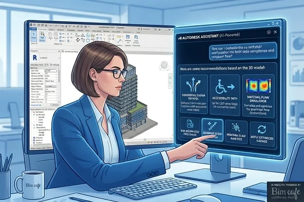 AI-powered Autodesk Assistant concept inside Revit 2027 for faster BIM workflows