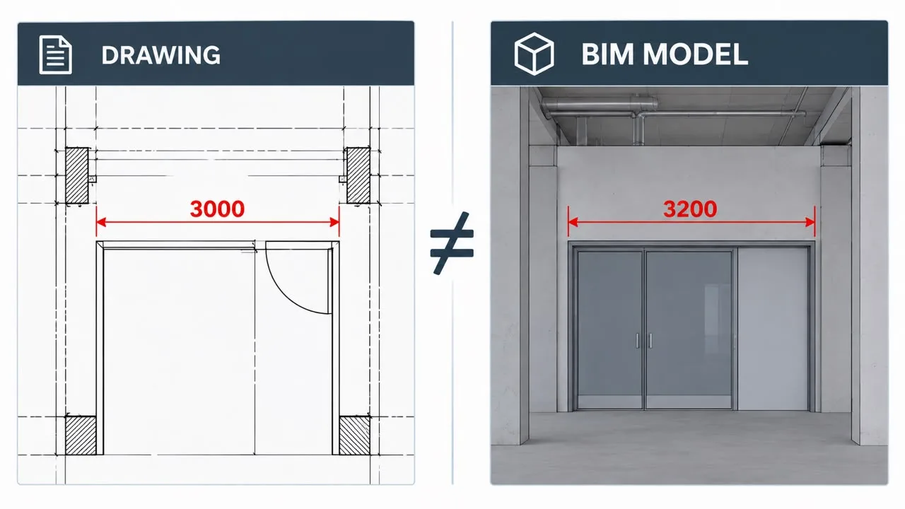 What Happens When the Model and Drawing Disagree?