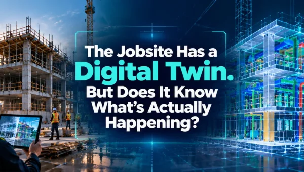 The jobsite has a digital twin: BIM model compared with construction site reality