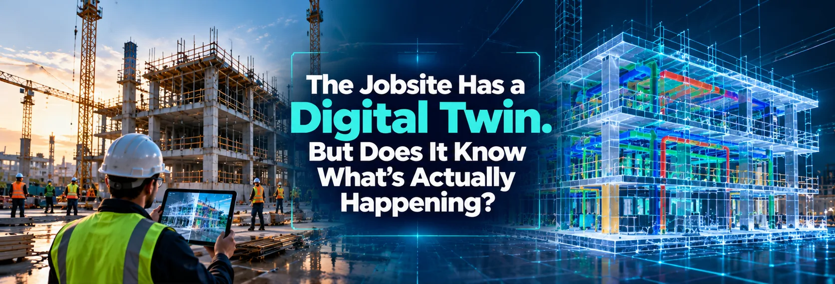 The jobsite has a digital twin: BIM model compared with construction site reality