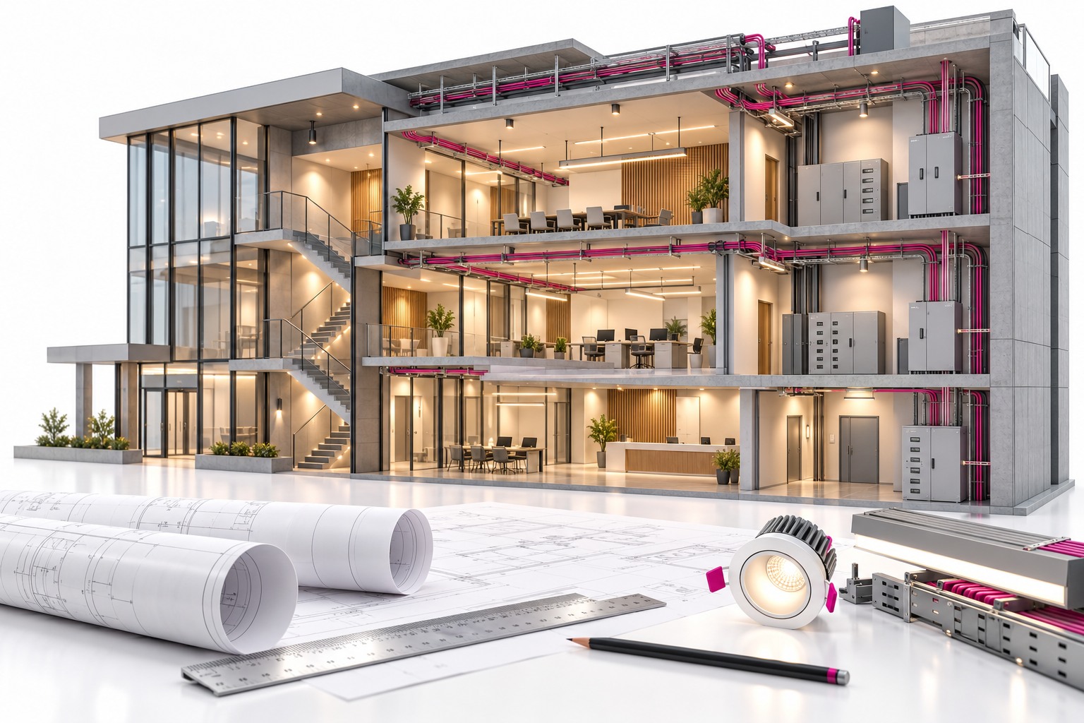 Residential electrical BIM project illustrative concept